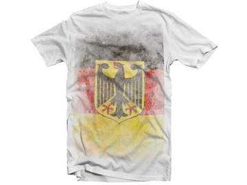 KOSZULKA T-SHIRT VINTAGE FLAGA NIEMCY ROZM S