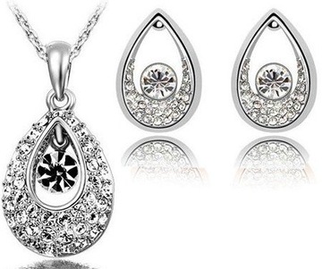 Komplet biżuterii SWAROVSKI łezka /kropelka -15%