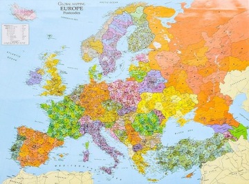 EUROPA KODOWA MAPA ŚCIENNA KODY POCZTOWE EUROPY GLOBAL MAPPING