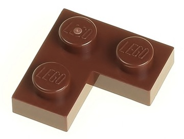 LEGO Płytka narożna 2x2 2420 brązowa - 2 szt.
