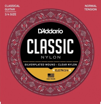 D'Addario EJ27N struny nylon gitara klasyczna 3/4