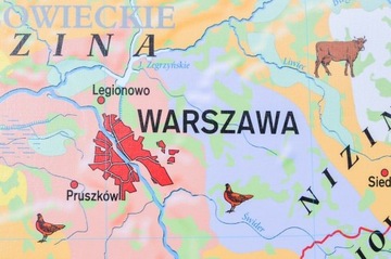 ПОЛЬША - СЕЛЬСКОЕ ХОЗЯЙСТВО В ПОЛЬШЕ ШКОЛЬНАЯ НАСТЕННАЯ КАРТА