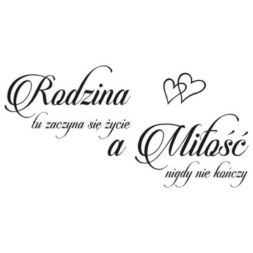 Napis na ścianę naklejka sypialnia - Rodzina.. 252