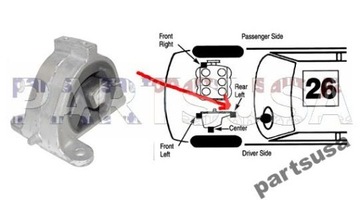 Подушка коробки передач Chrysler Town & Country 01-07