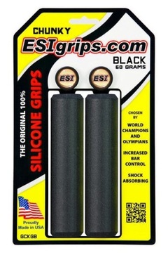 Esi Grips chwyty Chunky 60g czarne + korki