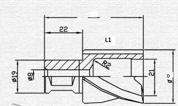 Wiertło rurowe trepanacyjne HSS M2 14x25mm frez