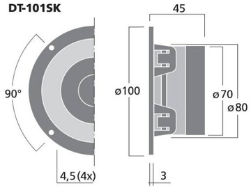 MONACOR DT-101SK 50ВТ Твит-динамик МАГАЗИН