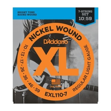 D'Addario EXL110-7 10-59 struny do gitary elektrycznej 7-strunowej