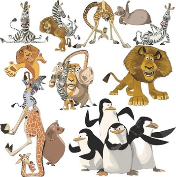 MADAGASKAR - naklejki ścienne 50x50cm!