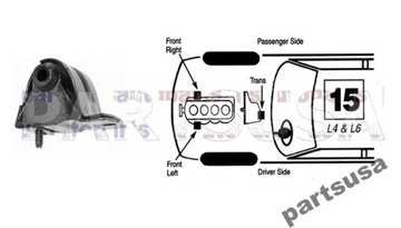 ULOŽENÍ MOTORU PŘEDNÍ JEEP WRANGLER 87-95