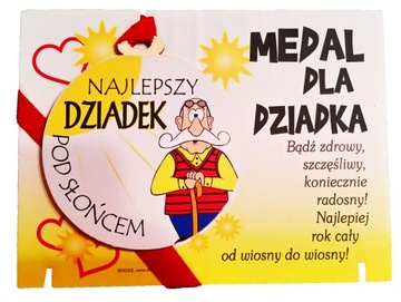 ELEGANCKI Medal, Prezent dla DZIADKA na Imieniny !