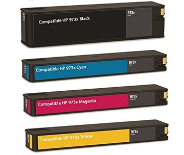 4X Tusz 973XL DO HP PW PRO 452, PRO 477 Nowy Chip