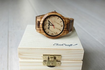 Drewniany zegarek EkoCraft NIGHTINGALE elegancki