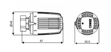 ТЕРМОСТАТИЧЕСКАЯ ГОЛОВКА клапана М28х1,5 CLASSIC HERZ