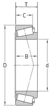 32217 TIMKEN Конический роликоподшипник 85x150x38,5