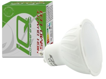 Żarówka LED GU10 9 LEDOWA SMD 2835 ENERGOOSZCZĘDNA 5W 500LM BARWA CIEPŁA
