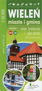 MAPA TURYSTYCZNA WIELEŃ MIASTO I GMINA 1:50 000 + PLAN MIASTA GPS 3D