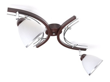 Lampa sufitowa plafon żyrandol 2xE27 klosz kubek