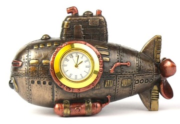 ZEGAR zegarek Steampunk figurka Łódź Podwodna