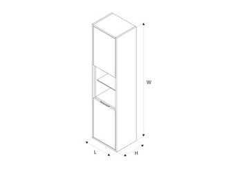 СТОЛБ ОТЛИЧНЫЙ 40X32X160 СМ ДУБ БЕЛЫЙ MLEX0201400WHBL