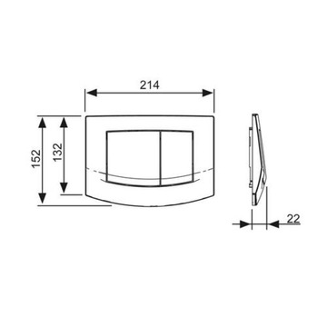 КНОПКА ПЛАВАНИЯ TECE AMBIA БЕЛАЯ для РАМКИ УНИТАЗА