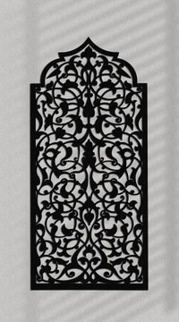 АЖУРНОЕ ДЕКОРАТИВНОЕ ПАННО В МАРОККАНСКОМ СТИЛЕ, 35 х 76