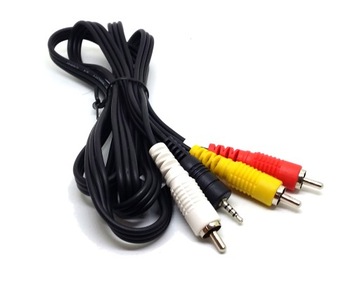 Przyłącze 3xRCA / wtyk micro JACK 2.5mm 4p 5m