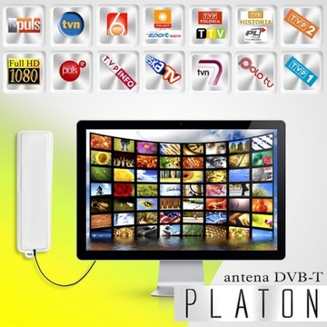 CYFROWA ANTENA POKOJOWA DVB-T FULL HD PLATON BLACK