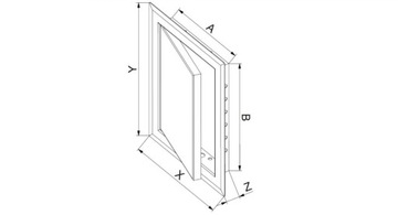 ЗАМОК AWENTA METAL INSPECT DOOR DM 40x40