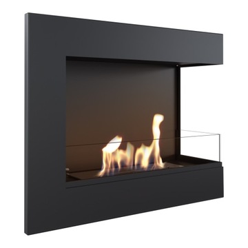 фото ориг. №3, Biofireplace black suspended angular delta right 600 tuv glass aromatherapy