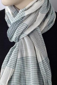 Шарф из натурального хлопка, ширина 100%, большой, 70x195 см, мужской клетчатый шарф bw19