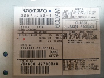 CD-чейнджер 306792501 Volvo V50 05