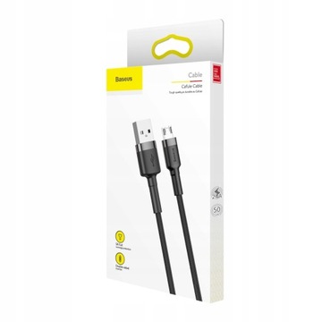 КАБЕЛЬ BASEUS USB-A–USB ТИПА MICRO БЫСТРАЯ ЗАРЯДКА QC 2,4 А 0,5 М