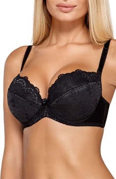 Seksowny biustonosz push-up CASSI 75A CZARNY