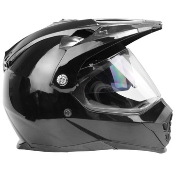 WL-901 Czarny Black M Kask Cross Enduro Atv Quad Blenda Szyba Homologacja