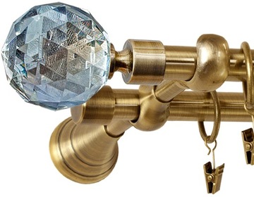 KARNISZ CRYSTAL 320 cm PODWÓJNY 3,2 karnisze fi 19