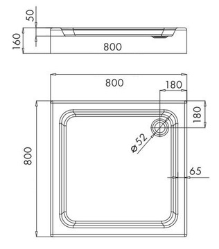 Душ Schedpol EKO 2.0 80x80x16 см 3.320