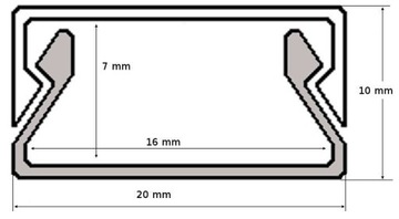 ПРОФИЛЬНАЯ СВЕТОДИОДНАЯ ЛЕНТА КАНАЛЬНАЯ ПВХ ПОДНОС БЕЛАЯ 20х10мм 1м СТЕКЛЯННАЯ OLKY СВЕТИЛЬНИК