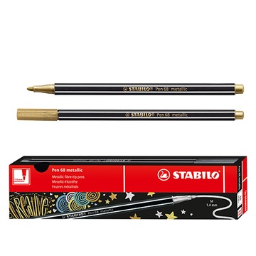 Pisak flamaster Stabilo Pen 68 metaliczny złoty, nr 68/810