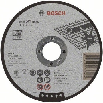 Tarcza tnąca prosta Best for Inox 125x1,5 mm BOSCH