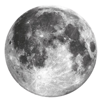 Naklejka ścienna KSIĘŻYC moon w pełni. 71 cm !!