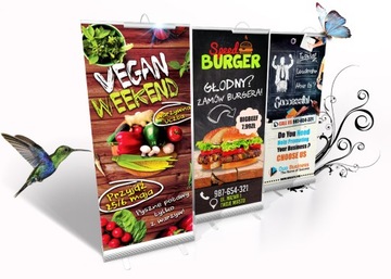 Artystyczny projekt graficzny ROLL-UP Rollup