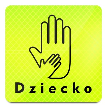 Magnes Odblaskowy Ostrzegawczy DZIECKO Neon Auto