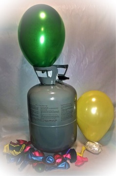 BALONY BIAŁE 50SZT + BUTLA Z HELEM DUŻA 0,42M3