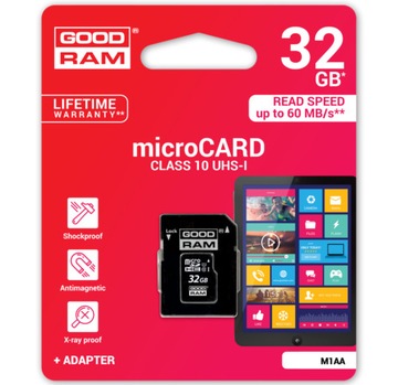 КАРТА GOODRAM MICRO SD 32 ГБ MICRO 10 UHS + АДАПТЕР