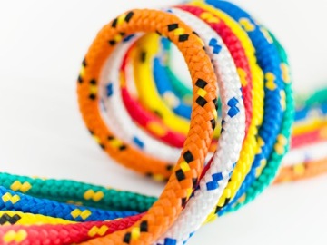 Универсальный плетеный полипропиленовый канат морского желтого цвета 3 мм 10 м