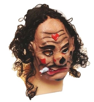 Maska Wściekły Klaun z Horroru Clown HALLOWEEN