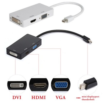 Переходник Mini DisplayPort DP на HDMI DVI VGA 3 в 1