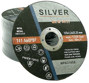 SILVER 125x1,2 TARCZA TARCZE DO CIĘCIA METALU 10sz