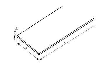 Płaskownik nierdzewny sur 100x20 AISI 304 1000mm